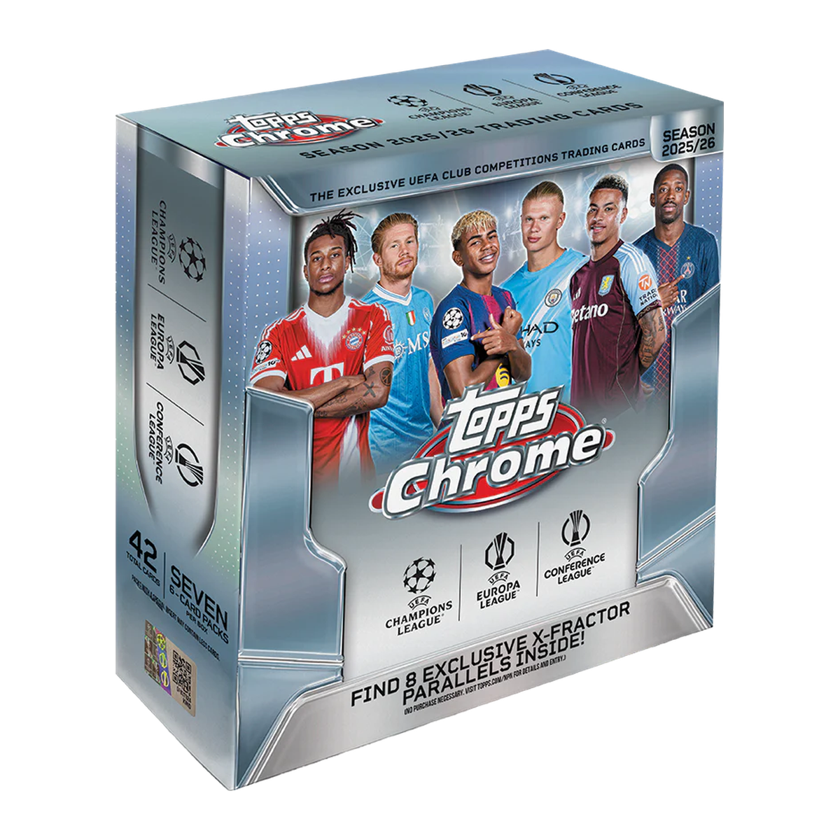 topps_chrome_uefa_2025_26_mega_box_trasparente Topps Chrome UEFA Club Competitions 2025/26 Mega Box - immagine 1